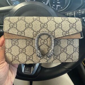Gucci Beige Monogram Clutch